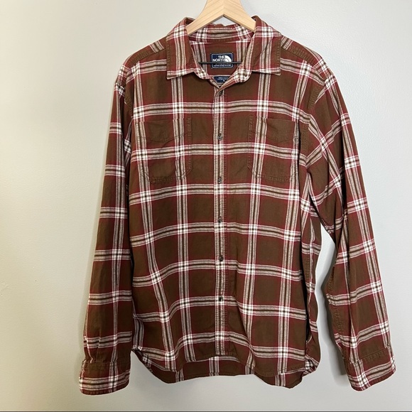 The North Face Mens plaid button up-size xl - Picture 1 of 11